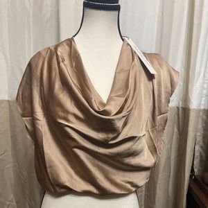 Mustard Seed Taupe Crop Top Size Small